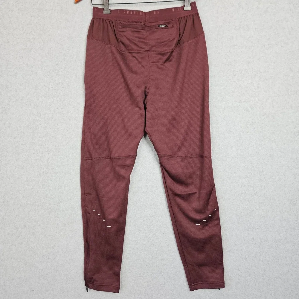 Nike Stride Dri-FIT Knit Mens Sz Small Running Pants Burgundy HV4546-652 New